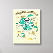 Adventure-tijd | "Awesomatude" BMO-schets Canvas Afdruk (Voorkant)
