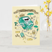 Adventure-tijd | "Awesomatude" BMO-schets Kaart (Gele Bloem)