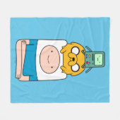 Adventure-tijd | BMO, Jake en Finn Fleece Deken (Voorkant (Horizontaal))