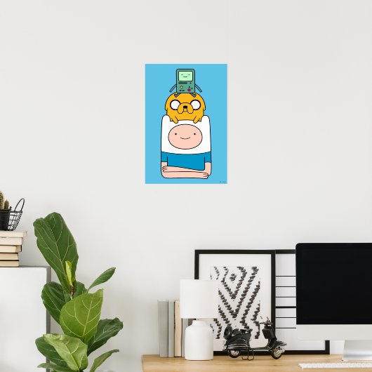 Adventure-tijd | BMO, Jake en Finn Poster (Thuiskantoor)