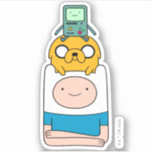 Adventure-tijd | BMO, Jake en Finn Sticker (Voorkant)