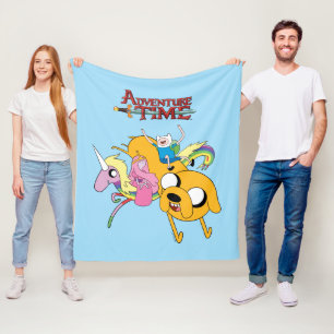 Adventure-tijd   Dame, Bubblegum, Finn & Jake Fleece Deken