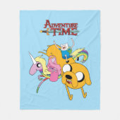 Adventure-tijd | Dame, Bubblegum, Finn & Jake Fleece Deken (Voorkant)