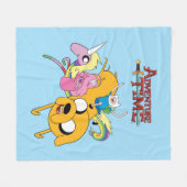 Adventure-tijd | Dame, Bubblegum, Finn & Jake Fleece Deken (Voorkant (Horizontaal))