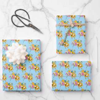 Adventure-tijd | Dame, Bubblegum, Finn & Jake Inpakpapier Vel
