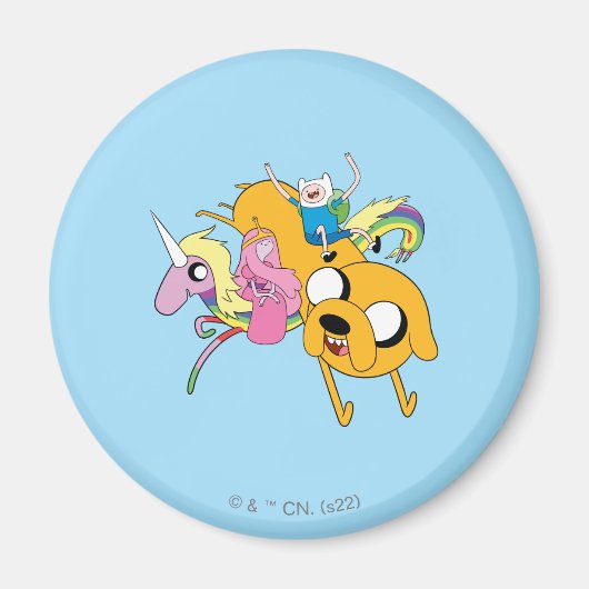Adventure-tijd | Dame, Bubblegum, Finn & Jake Magneet (Voorkant)