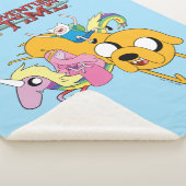 Adventure-tijd | Dame, Bubblegum, Finn & Jake Sherpa Deken (3/4)