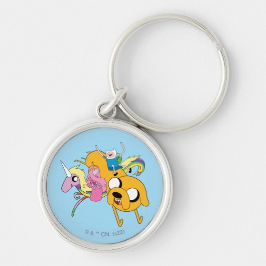 Adventure-tijd | Dame, Bubblegum, Finn & Jake Sleutelhanger (Voorkant)