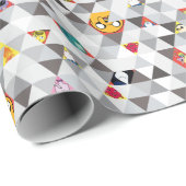 Adventure-tijd | Driehoekig tekenpatroon Cadeaupapier (Rol Hoek)