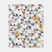 Adventure-tijd | Driehoekig tekenpatroon Fleece Deken (Voorkant)