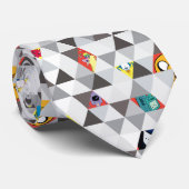 Adventure-tijd | Driehoekig tekenpatroon Stropdas (Opgerold)