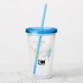 Adventure-tijd | Finn & Jake Fist Bump Acryl Drinkbeker (Achterkant)