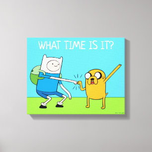 Adventure-tijd Finn & Jake Fist Bump Canvas Afdruk