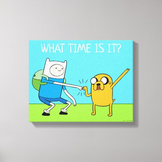Adventure-tijd | Finn & Jake Fist Bump Canvas Afdruk (Voorkant)