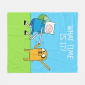 Adventure-tijd | Finn & Jake Fist Bump Fleece Deken (Voorkant (Horizontaal))