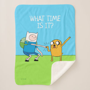 Adventure-tijd Finn & Jake Fist Bump Sherpa Deken