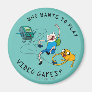 Adventure-tijd Finn & Jake Play with BMO Magneet