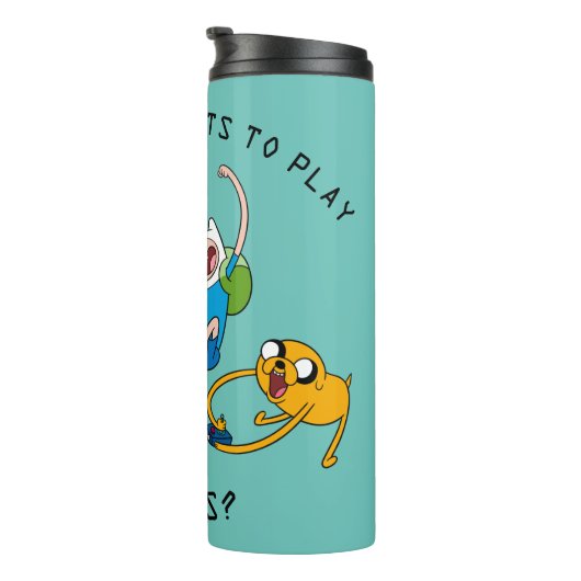 Adventure-tijd | Finn & Jake Play with BMO Thermosbeker (Geroteerd rechts)