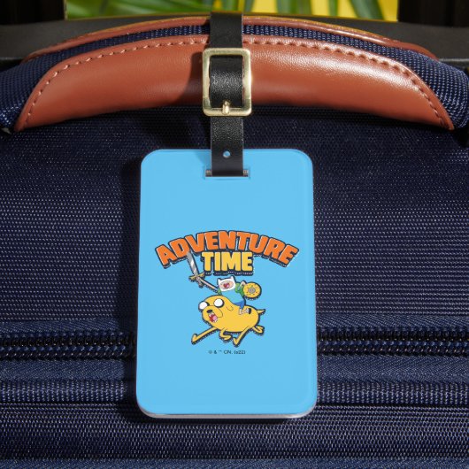 Adventure-tijd | Finn Riding Jake Bagagelabel (Voorkant Insitu 2)