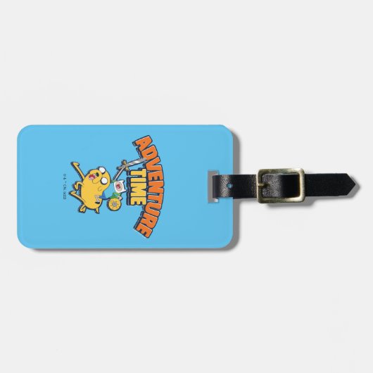 Adventure-tijd | Finn Riding Jake Bagagelabel (Voorkant horizontaal)