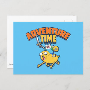 Adventure-tijd   Finn Riding Jake Briefkaart