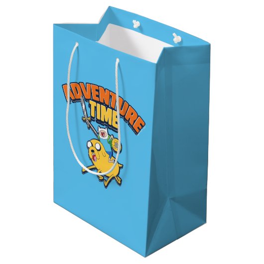 Adventure-tijd | Finn Riding Jake Medium Cadeauzakje (Achterkant Gekanteld)