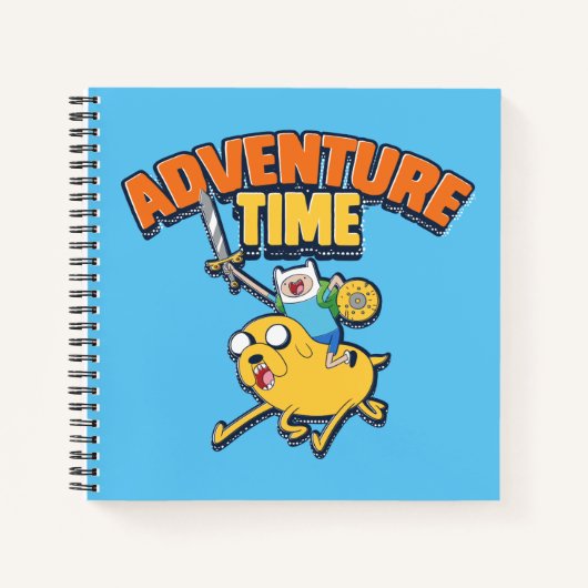Adventure-tijd | Finn Riding Jake Notitieboek (Voorkant)