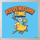Adventure-tijd | Finn Riding Jake Poster (Voorkant)