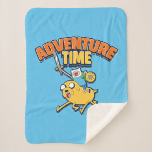 Adventure-tijd Finn Riding Jake Sherpa Deken