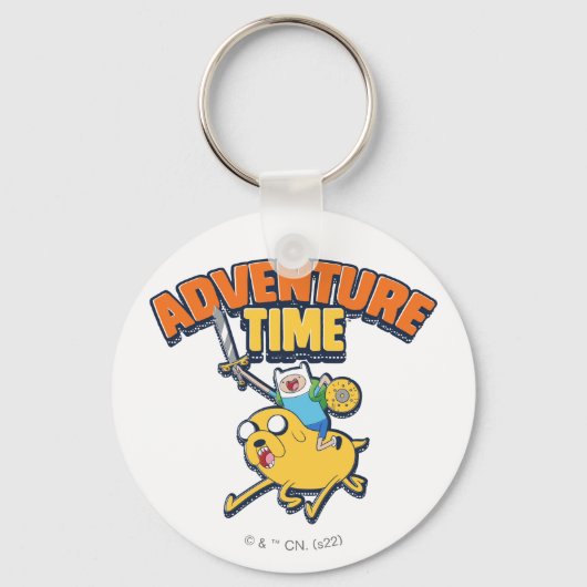 Adventure-tijd | Finn Riding Jake Sleutelhanger (Voorkant)