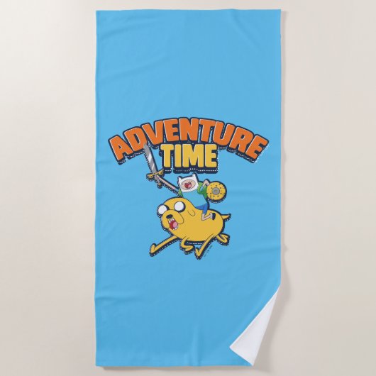 Adventure-tijd | Finn Riding Jake Strandlaken (Voorkant)