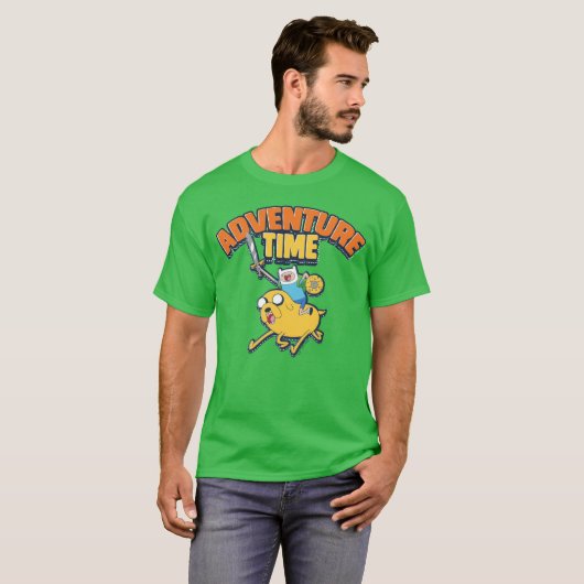 Adventure-tijd | Finn Riding Jake T-shirt (Voorkant volledig)