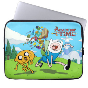 Adventure-tijd   Finn's rugzak, avontuurlijk tandw Laptop Sleeve
