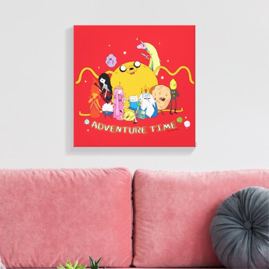 Adventure-tijd | Grafisch grote Jake-groep Canvas Afdruk (Insitu (Woonkamer))