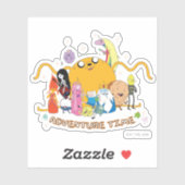 Adventure-tijd | Grafisch grote Jake-groep Sticker (Vel)