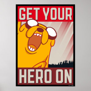Adventure-tijd Jake "Haal je Hero aan" Poster