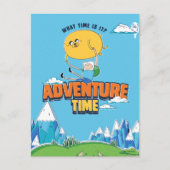 Adventure-tijd | Jake met Finn drijft Briefkaart (Voorkant)