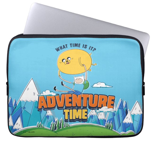 Adventure-tijd | Jake met Finn drijft Laptop Sleeve (Voorkant)