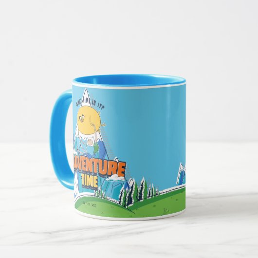 Adventure-tijd | Jake met Finn drijft Mok (Voorkant links)