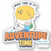 Adventure-tijd | Jake met Finn drijft Sticker (Voorkant)