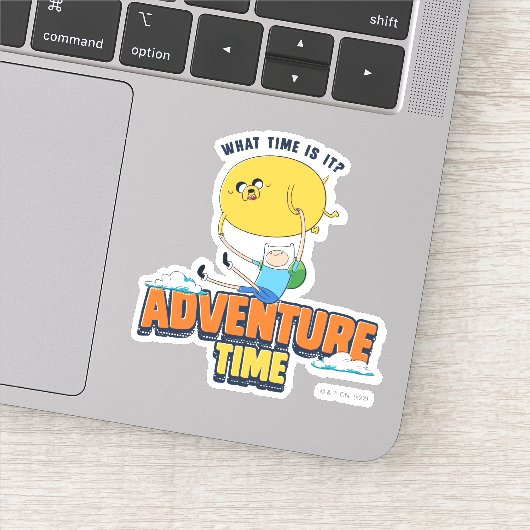 Adventure-tijd | Jake met Finn drijft Sticker (Detail)