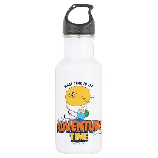 Adventure-tijd | Jake met Finn drijft Waterfles (Voorkant)