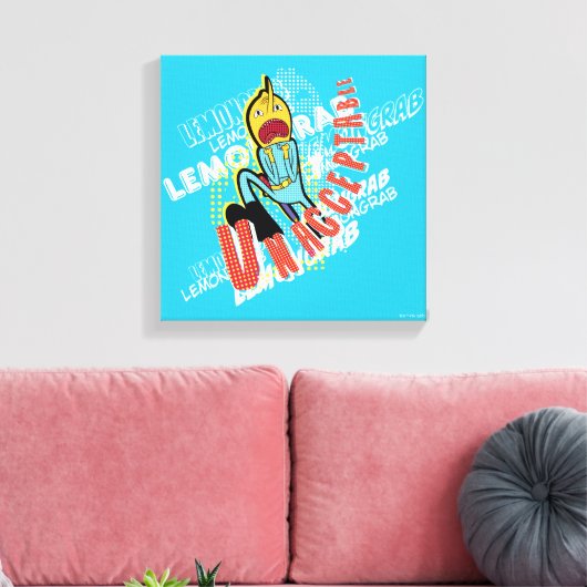 Adventure-tijd | Lemon Grab "ONAANVAARDBAAR" Canvas Afdruk (Insitu (Woonkamer))