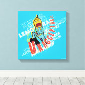 Adventure-tijd | Lemon Grab "ONAANVAARDBAAR" Canvas Afdruk (Insitu (Houten vloer))