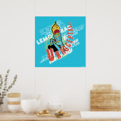 Adventure-tijd | Lemon Grab "ONAANVAARDBAAR" Poster (Keuken)
