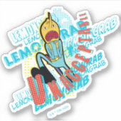 Adventure-tijd | Lemon Grab "ONAANVAARDBAAR" Sticker (Voorkant)
