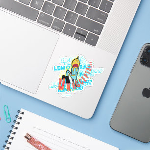 Adventure-tijd   Lemon Grab "ONAANVAARDBAAR" Sticker