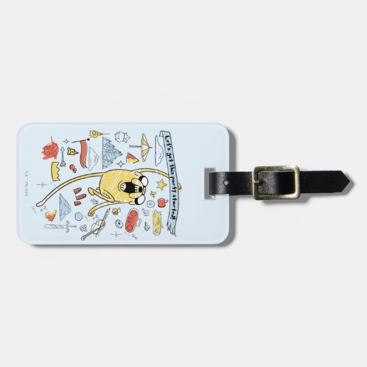 Adventure-tijd | "Party" Jake Sketch Bagagelabel (Voorkant horizontaal)