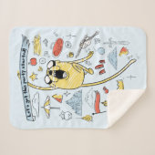 Adventure-tijd | "Party" Jake Sketch Sherpa Deken (Voorkant (horizontaal))