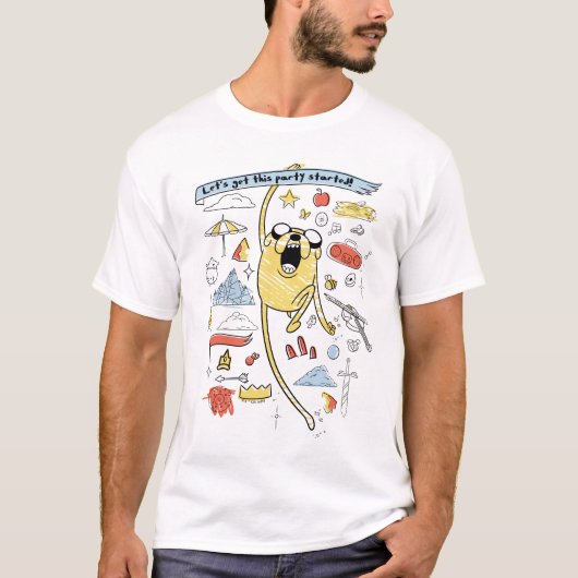 Adventure-tijd | "Party" Jake Sketch T-shirt (Voorkant)